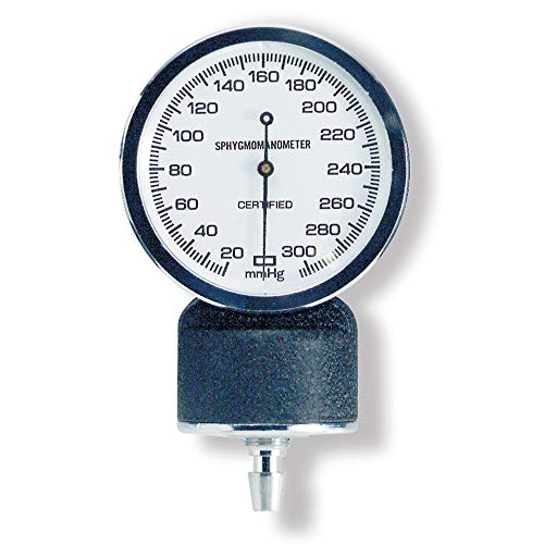 McKesson 01-809GM Entrust Performance Plus Blood Pressure Unit Gauge for Aneroid Sphygmomanometer, Black Body, White Face