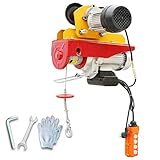 WUK Polipasto eléctrico de 220 V, 550/650/950 W, polipasto eléctrico de elevación, cabrestante eléctrico, grúa aérea Duradera, Cable de 20 m de Longitud