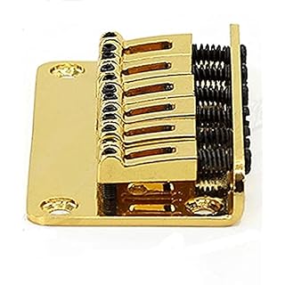 Ayubousa Chevalet de guitare rigide à 6 cordes pour Fender American Stratocaster Telecaster Strandard Doré 75 mm - Les Beatles, Paul McCartney, John Lennon, RIngo Starr, George Harrison Ayubousa Chevalet de guitare rigide à 6 cordes pour Fender American Stratocaster Telecaster Strandard Doré 75 mm – Image 6