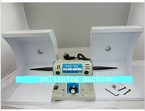 GOWEpolishing Machine benchlathe with Cover 350w Mini Bench Polishing Machine Jewelry Machine