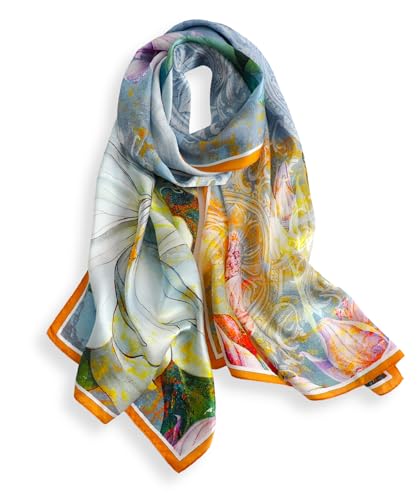 DESIGN OVERSIZE VERSATILE:​​ Scialle extra-large (170x53cm) per avvolgere testa, collo e capelli, ideale per eventi serali, viaggi o doni raffinati