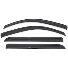 Door Window Visor Wind Deflectors Sun Rain Outside 4pcs out Channel for Kia for Sportage 2011-2016 Acrylic Dark Smoke