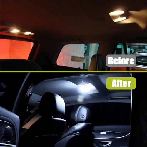 Kit de 42 luces LED interiores para auto blanco brillante miniatura 3