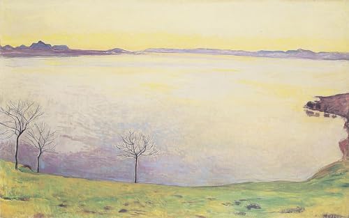Tableau sur toile Le lac Léman par Ferdinand Hodler déco 60x90cm