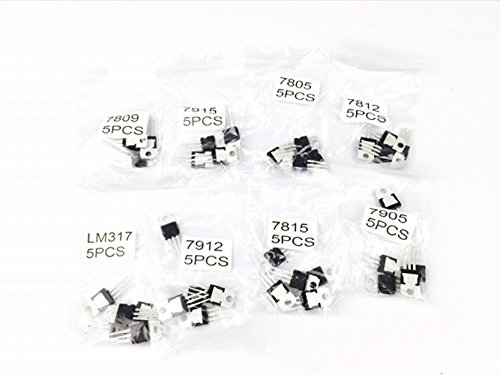 Voltage Regulator Transistor, Ltvystore Voltage Regulator Postive & Negative, Output 1.5A -5V ~57V Fixed/Adjustable Voltage Regulator - L7805 L7809 L7812,L7905 L7912 L7915 Lm317 #TOP4