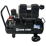 【静音、オイルレス、次世代コンプレッサー。】 ONE STEP 40L エアコンプレッサー コンプレッサー 静か 大容量 100v 2つの吹出口 (40L ブラック 2.0)