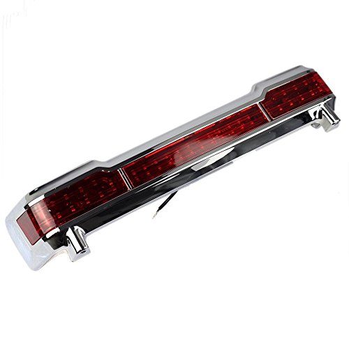 Led Tail Light Kit Trunk King Tour Pack Wrap Around For 09-13 Harley Touring (09-13 Chrome And Red) #TOP6