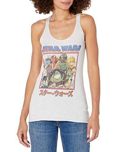 Débardeur Star Wars Visions en maille triple mélange blanc haut de gamme pour femme L