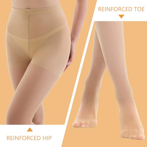 MEME&WEWE 2 Pairs Pantyhose for Women, 20D High Waist Stocking Sheer Tights for Women with Reinforced Toes4