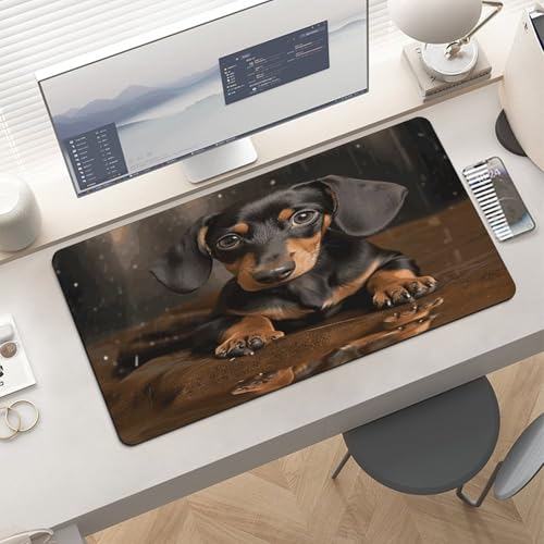 Cute Dachshund Pad Mouse Grande Antideslizante 60x30 cm miniatura 6