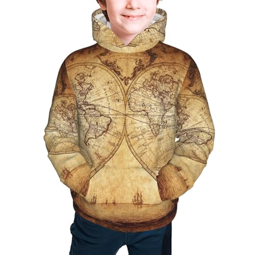 Watercolor Bee Honey Honeycomb Bee Kid Hoodies Boys Sweatshirts Girls Pullover with Pocket3