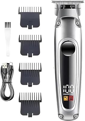 Hair Clippers Professional Oil Head Clipper, LCD Digital USB High-Power, Electric for Hairdressers