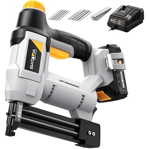 20V Nail Gun Battery Powered, 18 Gauge 2 in 1 Cordless Brad Nailer Stapler for Home Improvement and Woodworking, Electric Staple Gun with 2.0Ah Battery, 800 Nails and 200 Staples Included Cover