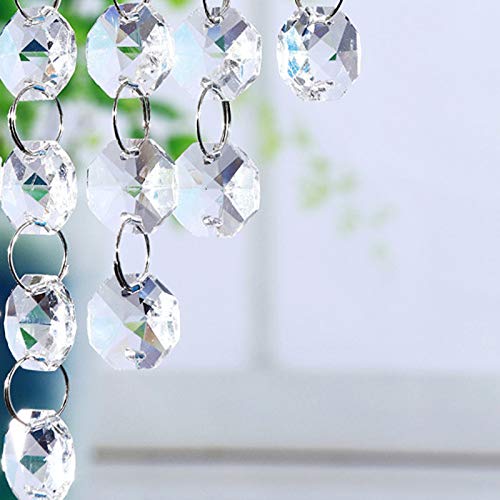 Image of DERA 100pcs 11mm 304 round stainless steel ring for Chandelier, Curtain,Suncatchers, Crystal Garland,Necklaces, Earrings, Parts Bead light accessorise (11mm, Silver)