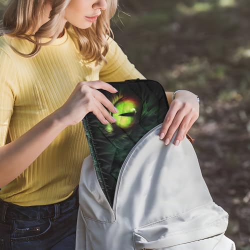 Funda para Laptop 13-14 Pulgadas con Ojos de Gato Verde miniatura 6