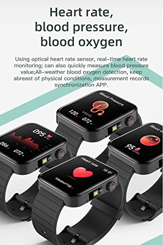 Health Sports Smart Watch Heart Rate Blood Pressure Oxygen Monitor Activity Tracker Bluetooth Call Reminder Fitness Tracker Compatible with iOS Android(Black)