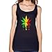 DanielCJackson Camiseta sin mangas para mujer con diseño de hojas de marihuana, para fitness, color negro