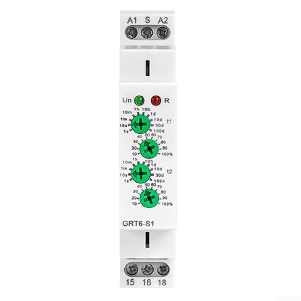 Relais temporisé GRT6-S1 avec minuterie réglable 10A rail DIN