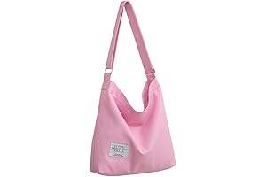 Women's Retro Pink Canvas Shoulder Bag