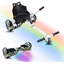 Hoverboard Attachment with Rear Shock Absorption, Hoverboard Seat Attachment Accessory for 6.5" 8" 10" Hover Board,Adjustable Length Go Kart Seat Attachments for Kids Adutls Without Hoverboard