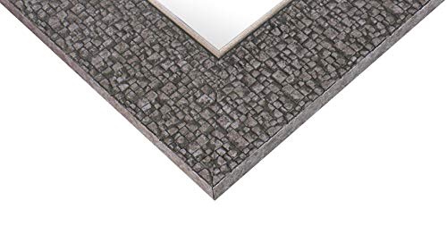 Mirrorize Set Of 3 Antique Narrow Mosaic Framed Wall Mirror| Vanity,Hallway,Bathroom, Bedroom |9.25X27.75| Silver| Rectangle| Small Accent Mirror #TOP1