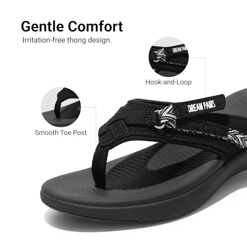 Image of DREAM PAIRS Womens Arch Support Lightweight Flip Flops