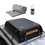 Keeper 15 Cubic Feet Rooftop Cargo Carrier Bag, Weatherproof for Top of Car, for All...