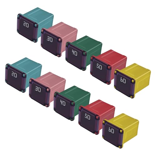 Kuqutidy 10pcs Car Fuses Assortment Kit 20a 30a 40a 50a 60a Automotive Box Sh...