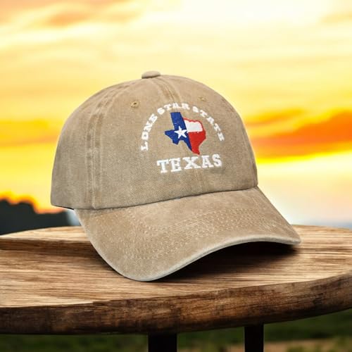 Gorra bordada de algodón ajustable Texas Flag para hombres y mujeres miniatura 3