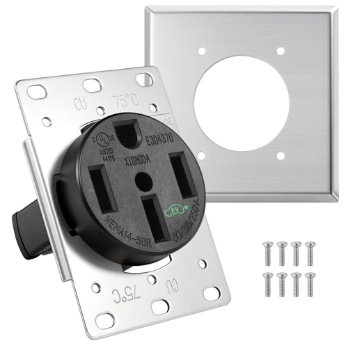 Galepick HBL9450A 14-50R Socket 50A 125/250V 3-Pole 4-Wire UL Certified
