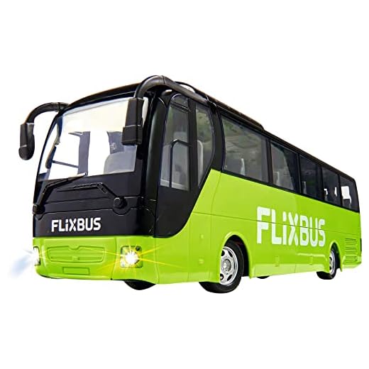 Carson 500907342 FlixBus 2.4GHz - 100% fahrfertig, Spielzeugbus, Spielzeugauto, ferngesteuertes Auto, für Kinder ab 8 Jahren, Fahrzeit ca. 60 min, Bunt