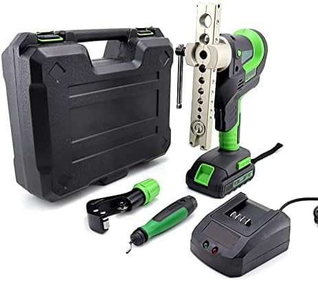 Kit de herramientas inalámbricas para abocardar tuberí excéntricas en sistemas HVAC, de 1/4" a 3/4", funcionamiento en 5 segundos, incluye cortador y desbarbador.