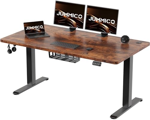 JUMMICO Scrivania regolabile in altezza, 140 x 60 cm, in piedi (7...