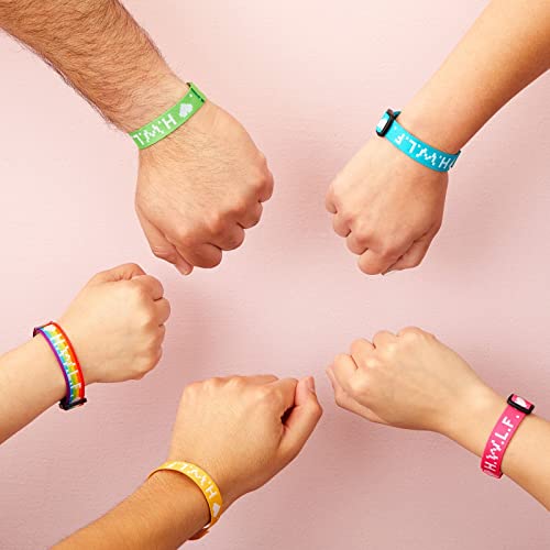 Zodaca HWLF Bracelets Bulk 52-Pack - Adjustable Polyester (10 x 0.6 In) - 26 Assorted Colors - He Would Love First & WWJD Inspirational Bracelets for Church Fundraisers & Sunday School2