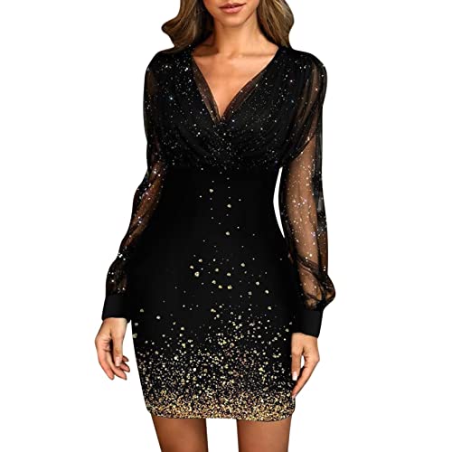 Glitzer Kleid Damen Party Pailetten Abendkleid Lang Produktbild-Vorschau 12