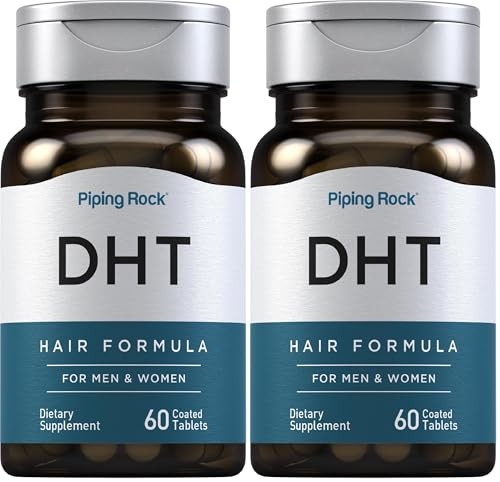 Piping Rock DHT Advanced Hair Formula | 60 Tablets | for Men and Women | Non-GMO, Gluten Free Supplement (Pack of 2)