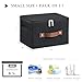 VinneGenzz Storage Bins with Zipper Lid Cotton Linen Fabric Lidded Storage Baskets Boxes Foldable Washable Closet Shelf Clothes Organizer Container with PU Leather Handles (Black, Small Size)