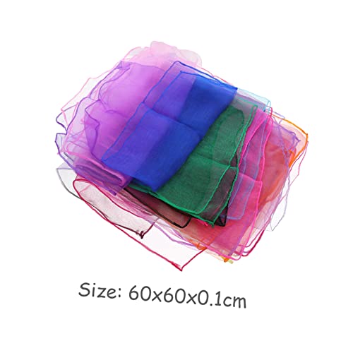 12Pcs Gradient Color Juggling Scarves for Soft Gauze Dance Accessories for Performance Decoration and Kindergarten Activities Random Colors Included2