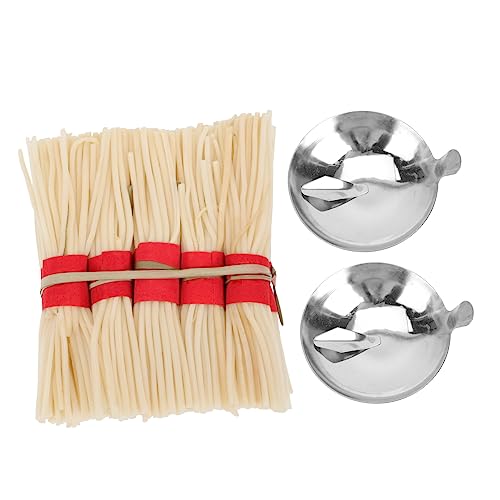 Sosoport 1Set Premium Oil Lamp Wicks for DIY Projects of Lamp Wicks with Holders Elegant Decoration for Home Use and Religious Offerings and