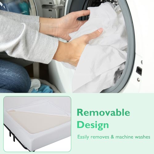 Image of FDW | 6 Inch Twin XL Mattress | Medium Firm | Gel Memory Foam Mattress | White | Bed in a Box, CertiPUR-US Certified | Pressure Relief, Cooling Ventilated Foam | Washable Removable Cover