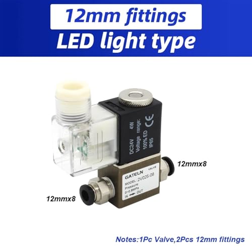 Vanne de commande pneumatique 2V025-08 1/4" électrovanne 2 voies NF - 3