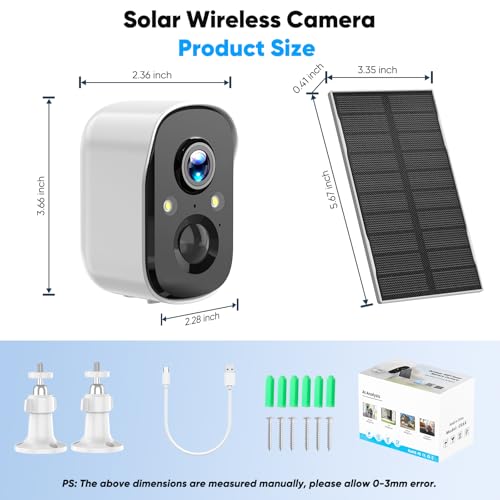 Poyasilon 2-Pack Solar Security Cameras Wireless Outdoor,2K Solar Camera Wireless for Home Color Night Vision Two-Way Talk Two Spotlights,Cloud/SD Only 2.4GHz WiFi - image 8