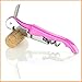 naruba Premium 3 in 1 Cavatappi con apribottiglie cavatappi a doppia leva | | | Capsula Schneider | vino coltello | cameriere posate | Coltello da sommelier | in vari colori rosa-rosa