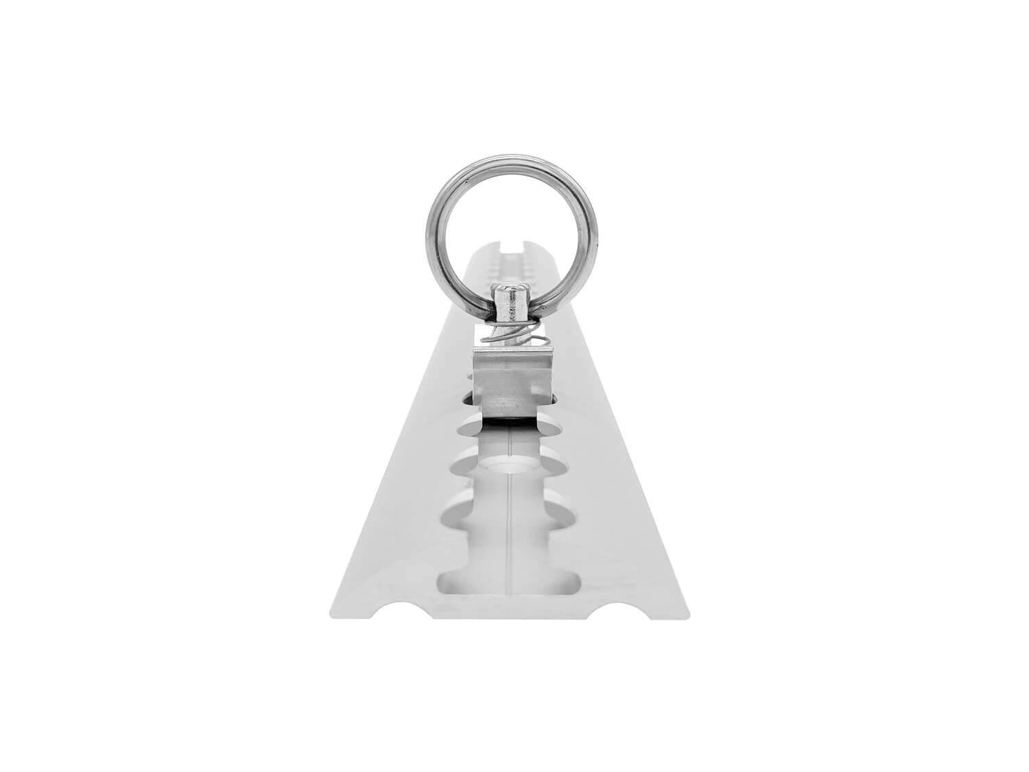Airlineschiene halbrund, gebohrt, 50 x 11,5 mm, 500 mm, 4er Set | Zurrschiene | 50 cm | kompatibel mit Fittingen | Silber eloxiert | für Transporter, Wohnwagen, Sprinter | 0,5 m