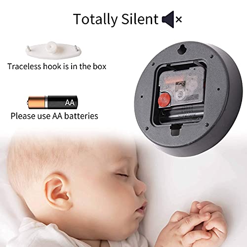 Koala Wall Clock For Kids, Silent Wall Clock With Battery Operated For Girls And Boys Bedroom Playroom Living Room, Cartoon Analog Clock For Teaching And Learning Cute Morandi Color Kids Room Decor. #TOP3