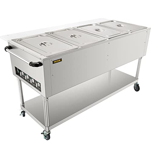 VEVOR Commercial Electric Food Warmer, 4Pot Steam Table Food Warmer 0