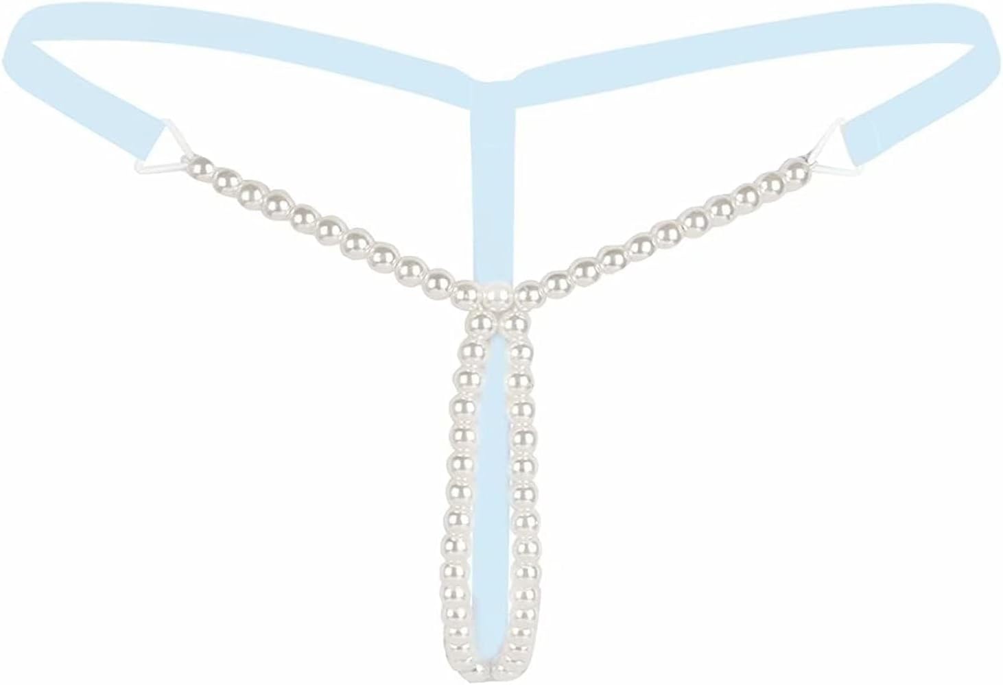 FOTN LoveSex Womens Sexy Micro Pearls G-String Lingerie Thong Panty Sexy V-String Night Lingerie Underwear