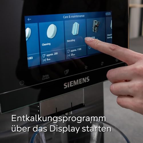 Siemens Entkalkungstabletten TZ80002A, 3 Stück, entfernt Kalkablagerungen und schützt vor Korrosion, Original-Zubehör, passend für Kaffeevollautomaten der Reihen EQ, surpresso und Einbauvollautomaten