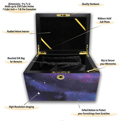Image of Crystal Cremation Urns for Human Ashes Adult Female Chest Urns for Ashes