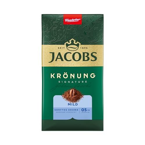 Jacobs Krönung Mild, Gemahlener Röstkaffee, Helle Röstung, 500g (1er-Pack)